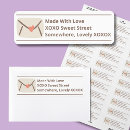 Search for pink and brown return address labels Fun