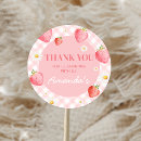 Search for first 1st birthday party stickers Strawberry