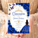 Search for royal blue gold quinceanera invitations Floral