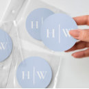 Search for light blue monogram stickers Elegant