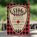 Search for stag party invitations Buffalo plaid