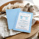 Search for twins baby shower invitations Gingham