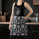 Search for yellow damask aprons Black