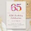 Search for floral 65th birthday invitations Sixty five