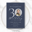 Search for navy blue and silver invitations Celebration