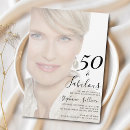 Search for fifty and fabulous birthday invitations Photo overlay typography