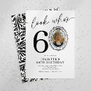 Search for look whos sixty invitations Black and white