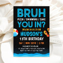 Search for swim party invitations Boy pool party