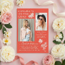 Search for red and white graduation invitations High school or college