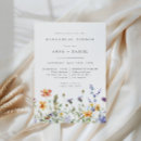 Search for wildflower rehearsal dinner invitations Watercolor
