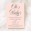 Search for girls elegant baby shower invitations Blush pink