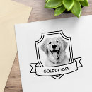 Search for golden retriever rubber stamps Dog