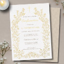 Search for white flowers confirmation invitations Gender neutral