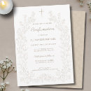Search for white flowers confirmation invitations Gender neutral