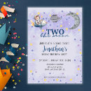 Search for two the moon birthday invitations Blast off