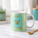 Search for teal gold mugs Classy