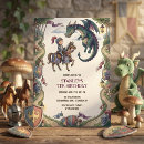 Search for knights invitations Watercolor