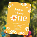 Search for yellow 1st birthday invitations Groovy