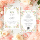 Search for pastel floral wedding invitations Qr code