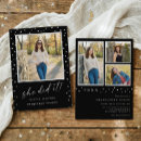 Search for black and white graduation invitations Minimalist
