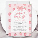 Search for strawberry baby girl shower invitations Cute