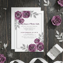 Search for purple rose invitations Silver