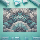 Search for vintage art deco tissue paper Blue