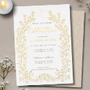 Search for white and gold first communion invitations Script