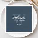 Search for navy blue monogram napkins Bridal shower