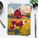 Search for barn animals postcards Red