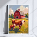 Search for farm animals posters Watercolor