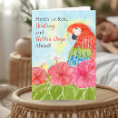 Search for macaws cards Watercolor