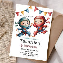 Search for karate party invitations Printed ninja party