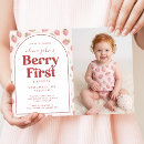 Search for berry birthday invitations Strawberry strawberries