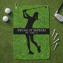Search for funny sayings golf golf towels For her
