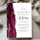Search for red silver 25th anniversary invitations Elegant