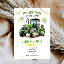 Search for green tractor birthday invitations Start your tractor