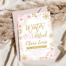 Search for winter onederland invitations Pink and silver