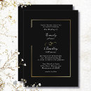 Search for black background wedding invitations Script typography