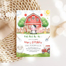 Search for farm animal birthday invitations Oink baa quack moo