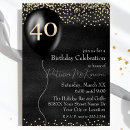 Search for balloons 40th birthday invitations Glamourous