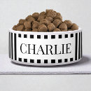 Search for black and white striped dog bowls Modern