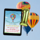 Search for hot air balloon birthday invitations Boy