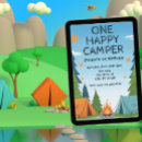Search for happy camper 1st birthday invitations Boy