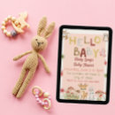 Search for watercolor animals baby shower invitations Bunny
