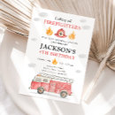 Search for firetruck birthday invitations Sound the alarm