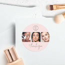 Search for salon thank you stickers Your logo here template