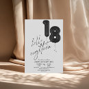 Search for modern eighteen birthday invitations Stylish