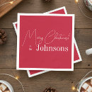Search for christmas napkins Red and white