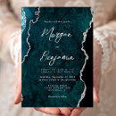 Search for turquoise silver wedding invitations Elegant